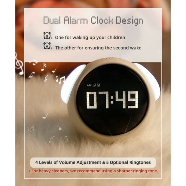 emoji dual alarm clock setting
