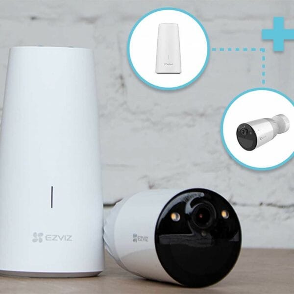ezviz bc1 b2 surveillance camera, set of 2x camera + base, wi fi, outdoor