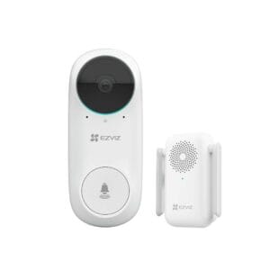 ezviz cs db2c kit wire free video doorbell with chime rechargeable battery