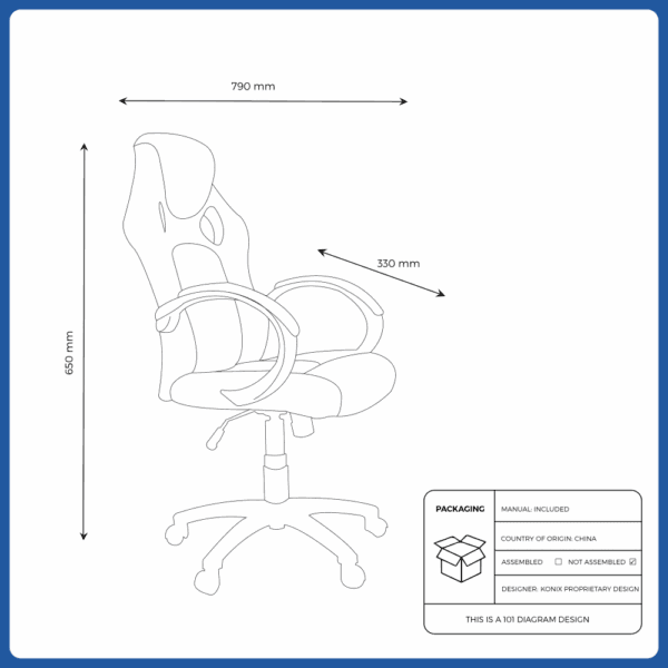 my hero academia junior gaming chair (red and white)
