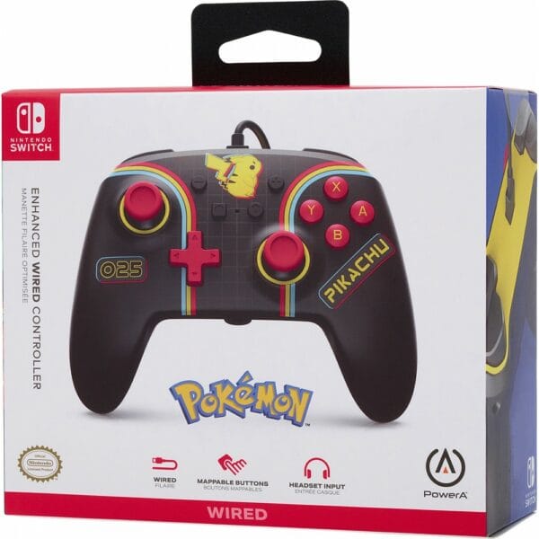 powera pikachu wired controller