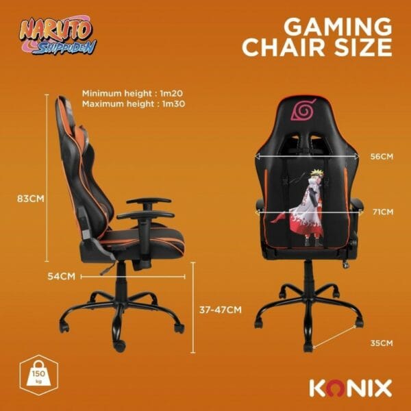 konix naruto premium gaming chair (3328170021845)