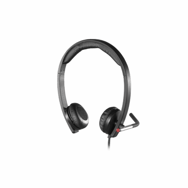 logitech h650e wired headset, mono headphone with noise cancelling microphone, usb, in line