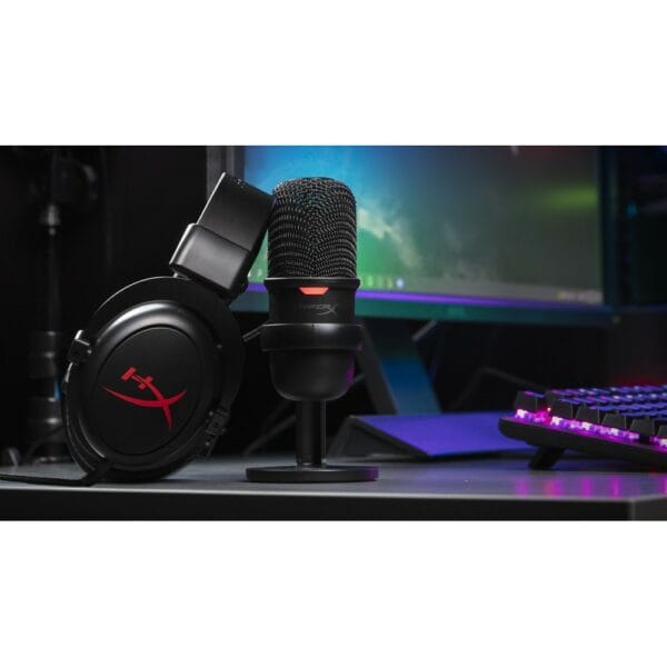 hyperx streamer kit (cloud core headphone + solocast microphone)