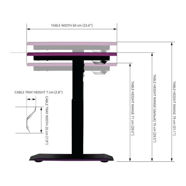 cooler master gd120 v1 gaming desk (cmi gd120 prv1)