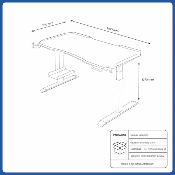 pro gaming motorized desk