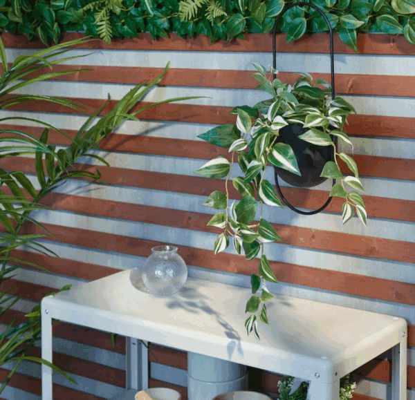 ikea fejka artificial potted plant (tradescantia zebrina) 605.465.78