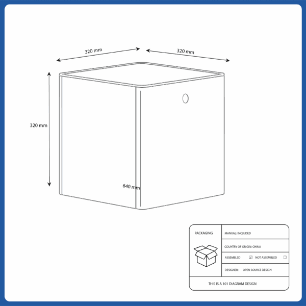 ikea white storage box with lid (005.268.75)