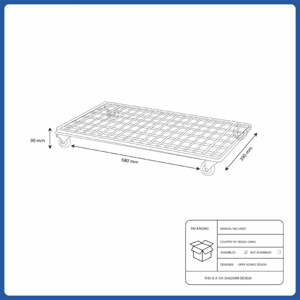 ikea white trolley (105.693.98)