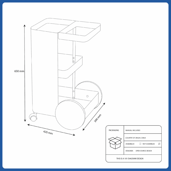 ikea white trolley (305.572.62)