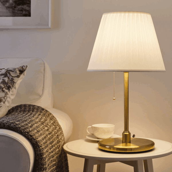 ikea kryssmast table lamp base brass plated (504.056.87)