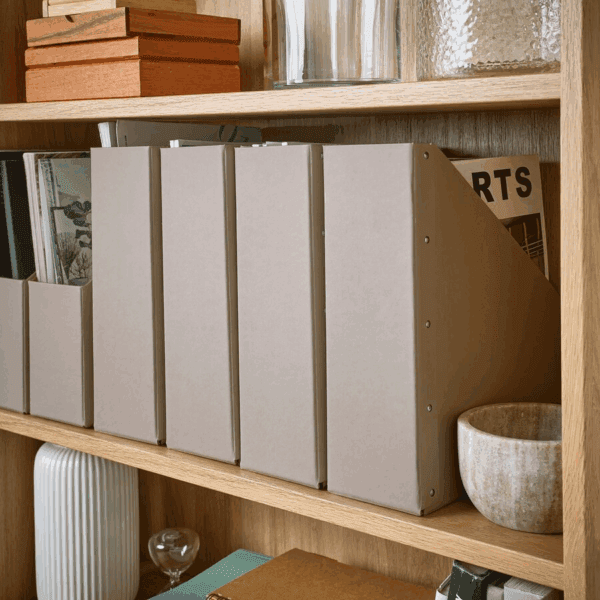 ikea nimm magazine file light grey beige (605.523.76)