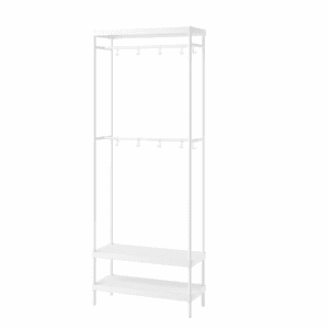 ikea white clothes rack with shoe storage (705.309.87)