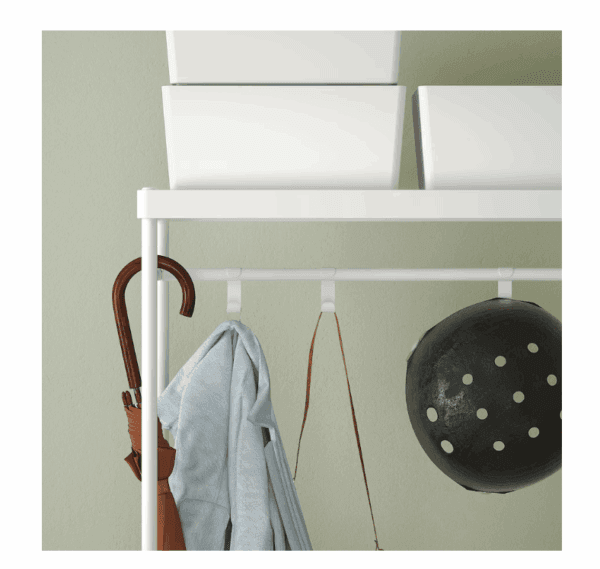 ikea white clothes rack with shoe storage (705.309.87)
