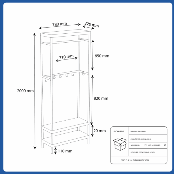 ikea white clothes rack with shoe storage (705.309.87)