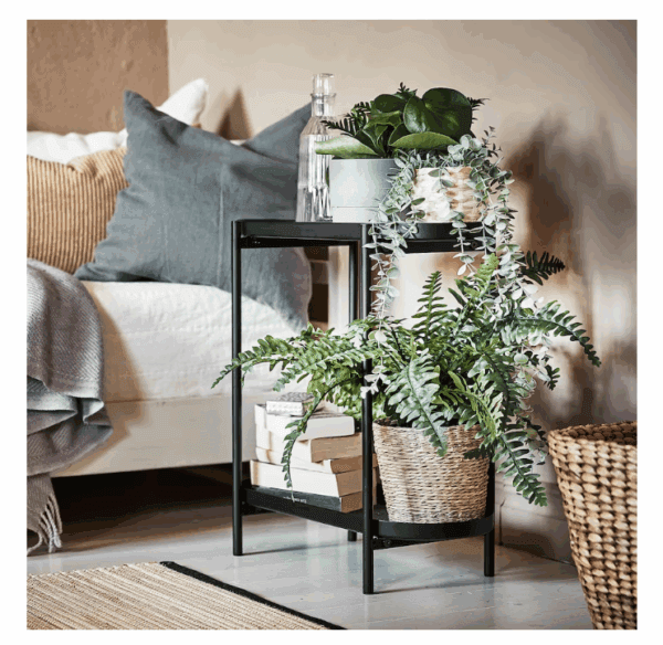 ikea olivblad black plant stand, in/outdoor (304.866.51)