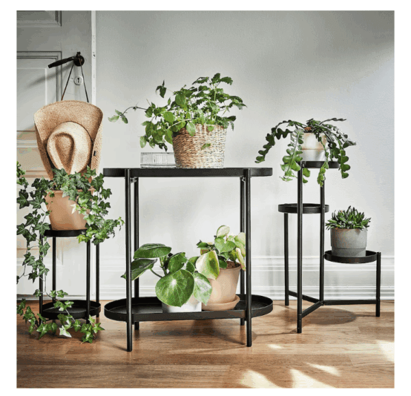 ikea olivblad black plant stand, in/outdoor (304.866.51)