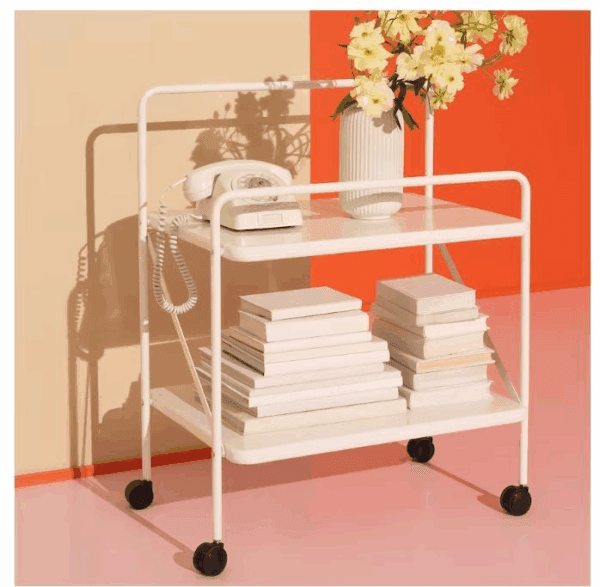 ikea jÄrlÅsa white castors side table 65x45 cm (005.543.83)