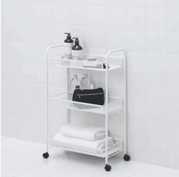 ikea hornavan white trolley 26x48x77 cm (702.438.73)