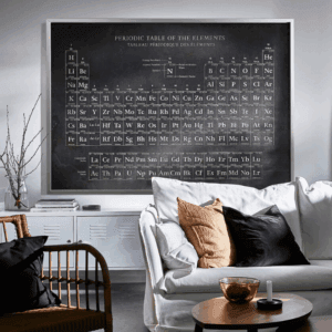 ikea bjÖrksta picture with frame, periodic table/aluminium colour, 200x140cm (905.548.97)