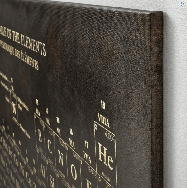 ikea bjÖrksta picture with frame, periodic table/aluminium colour, 200x140cm (905.548.97)
