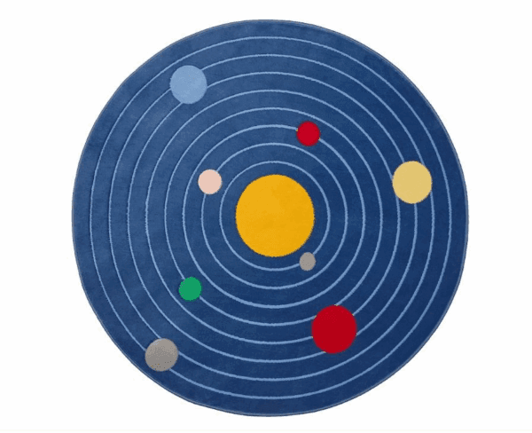 ikea aftonsparv rounded space rug blue 133 cm (705.540.54)