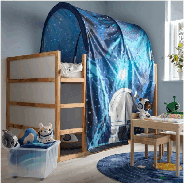 ikea aftonsparv rounded space rug blue 133 cm (705.540.54)