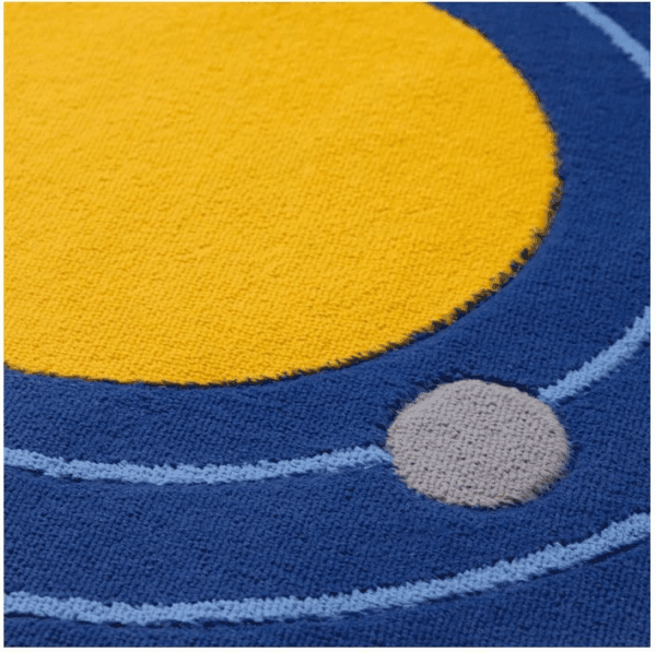 ikea aftonsparv rounded space rug blue 133 cm (705.540.54)