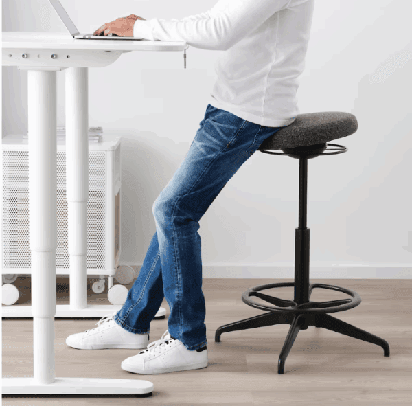 ikea lidkullen active sit/stand support, gunnared dark grey (304.457.74)