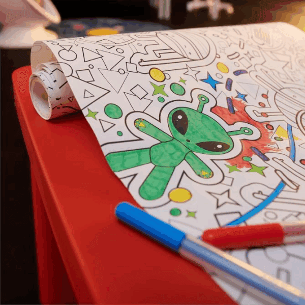 ikea aftonsparv colouring paper roll, space, 10m (705.662.31)