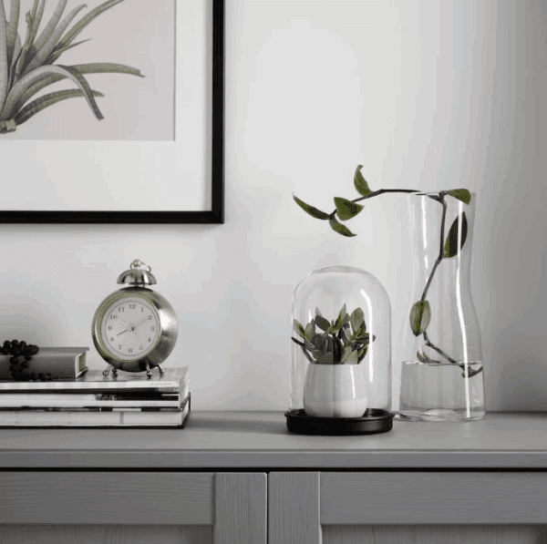 ikea glass dome with clear glass (21 cm) (604.976.86)