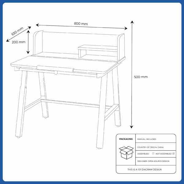 ikea piplÄrka tiltable desk 80x63 cm (205.285.00)