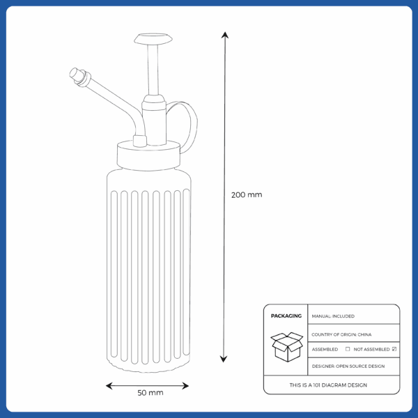 ikea watering clear can glass (205.046.03)