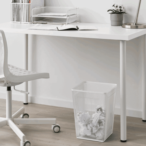 ikea white wastepaper basket (20490500797/404.601.08)