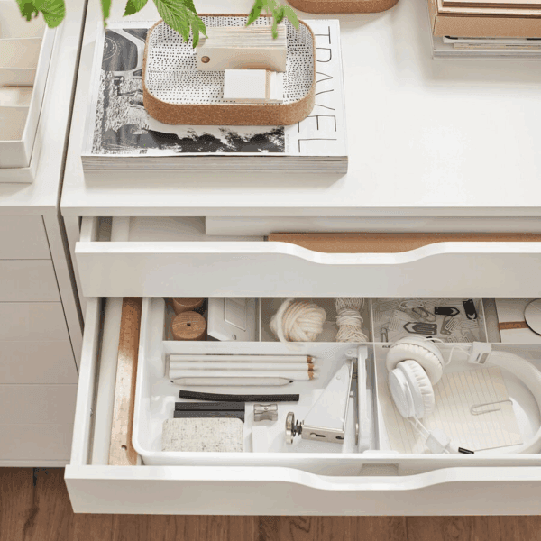 ikea compartment box white (802.802.09)