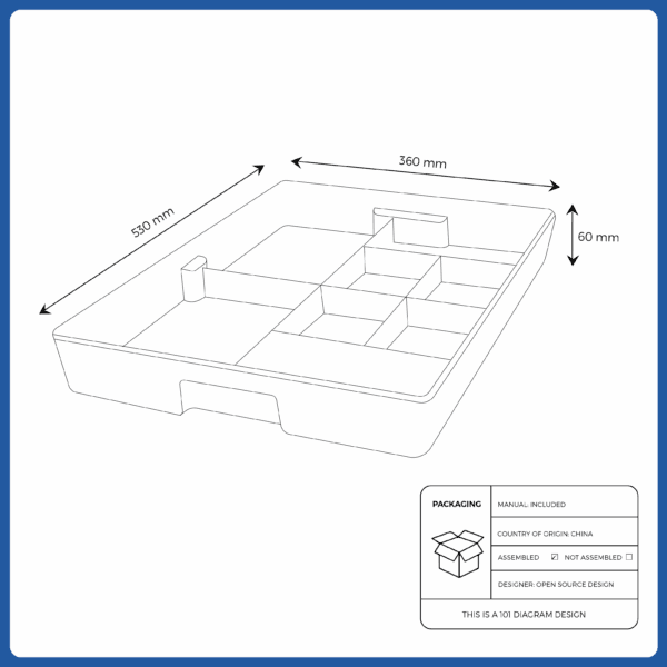 ikea compartment box white (802.802.09)