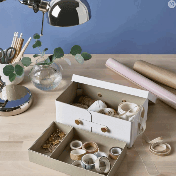 ikea compartments box, white (105.430.49)