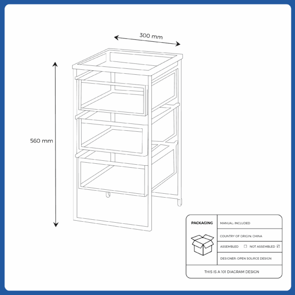 ikea drawer unit, white (103.261.78)