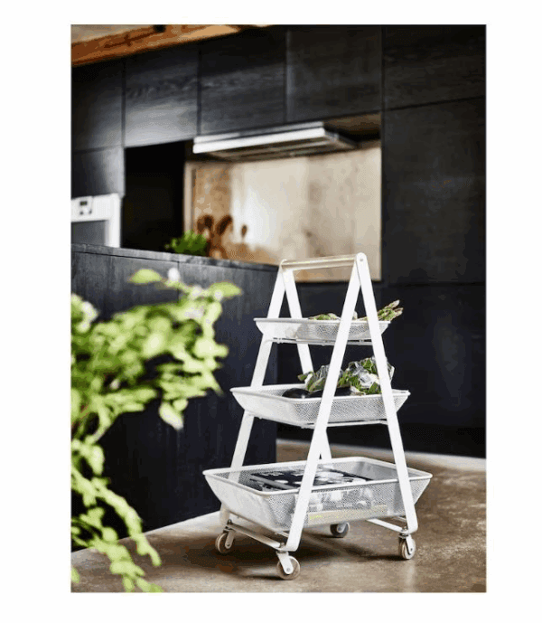 ikea trolley, white, 57x39x86 cm (202.816.31) (20490500388)