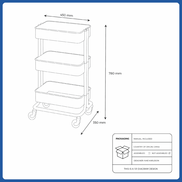 ikea raskog trolley (203.829.32)