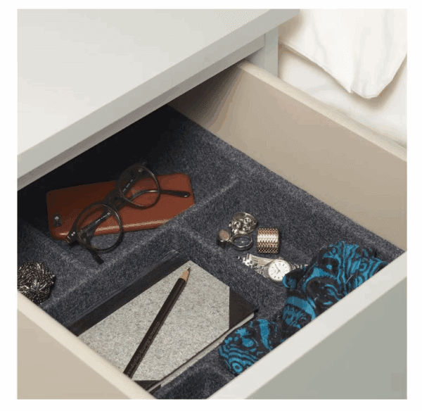 ikea drawers tray, dark grey, 40x30 cm (103.480.19) (20490500015)