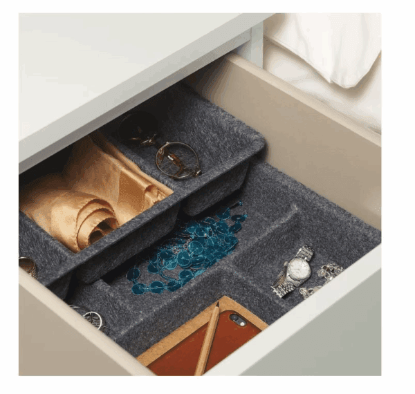 ikea drawers tray, dark grey, 40x30 cm (103.480.19) (20490500015)