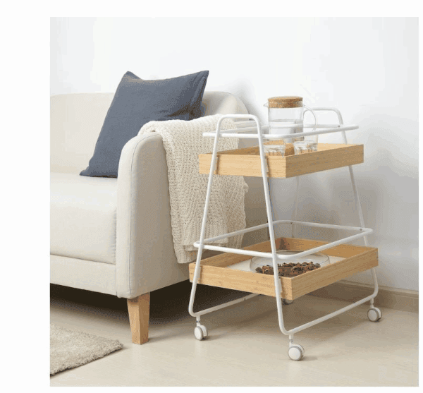 ikea storage bamboo trolley