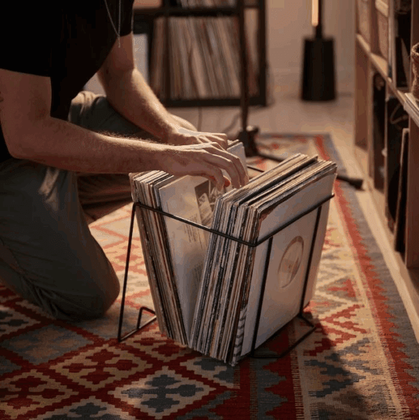 ikea records rack (black) (20490500620)