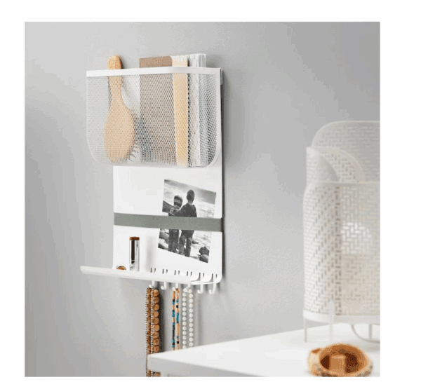 ikea white mesh breathable wall organizer ( 505.156.38)