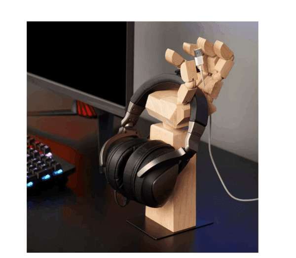 ikea headset stand solid wooden hand (605.113.62)