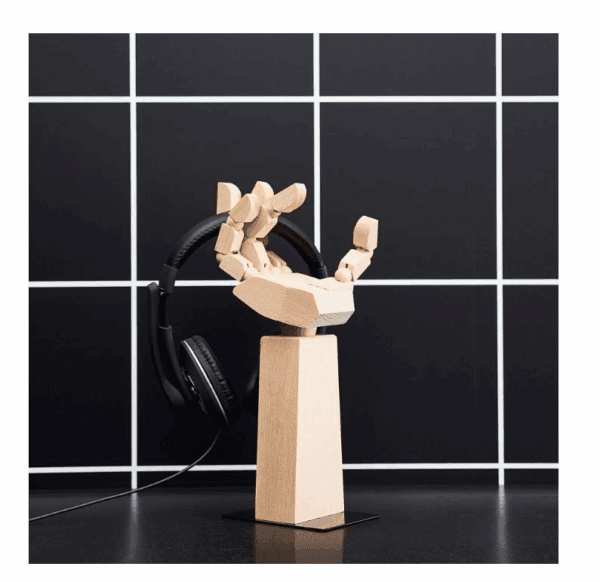 ikea headset stand solid wooden hand (605.113.62)