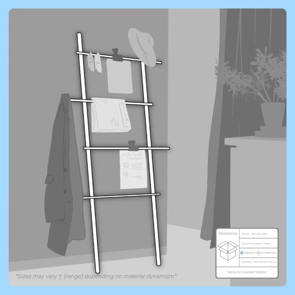 bamboo towel ladder holder