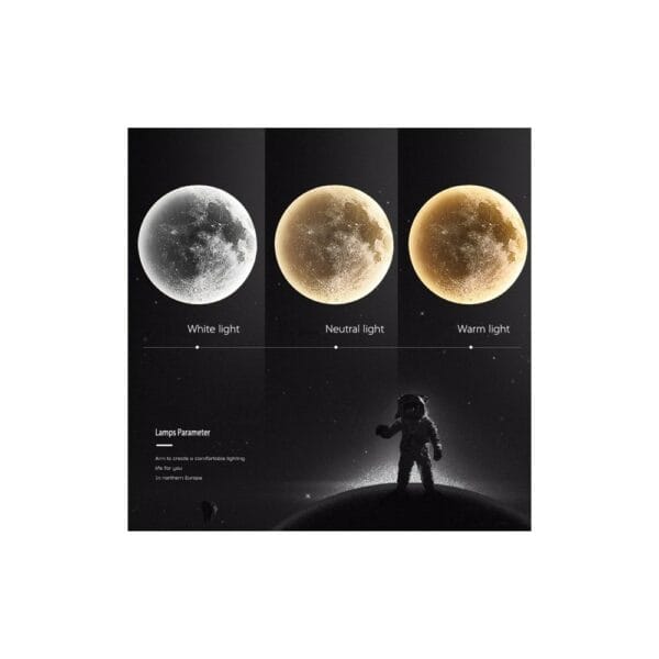 led moon wall lamp