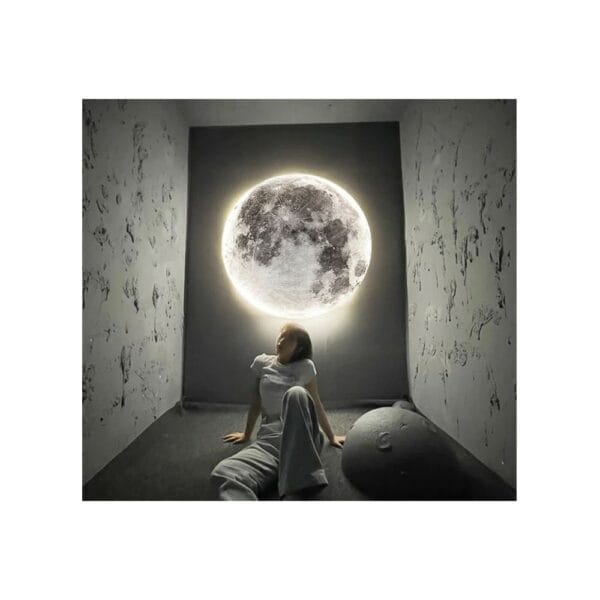 led moon wall lamp